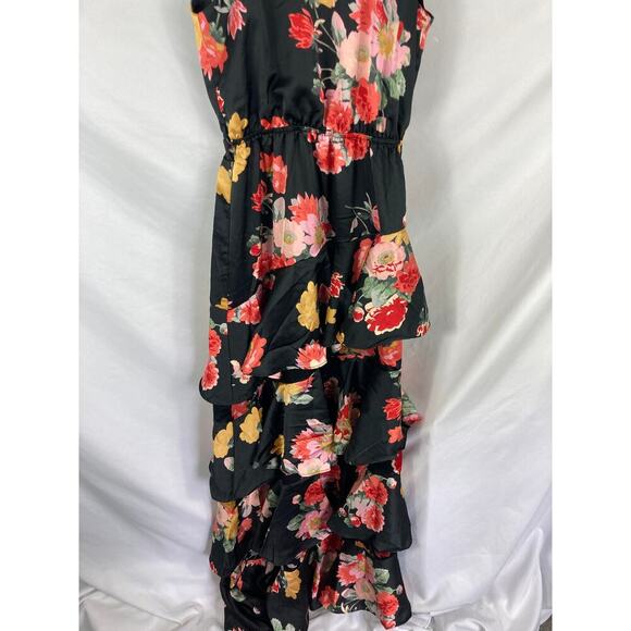 Petal + Pup Sarona Halterneck Maxi Dress Black Floral Size 2 - Picture 6 of 12